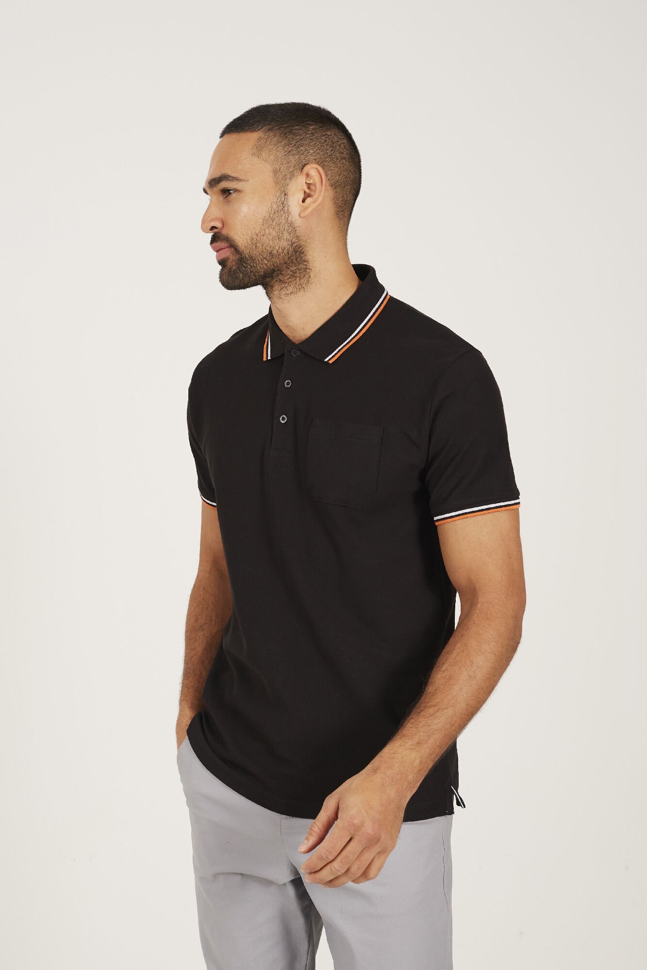 polo manga corta hombre con bolsillo