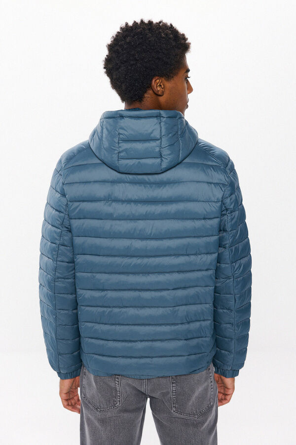 Springfield Quilted hooded jacket acqua