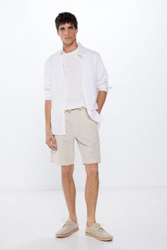 Springfield Linen Bermuda shorts natural