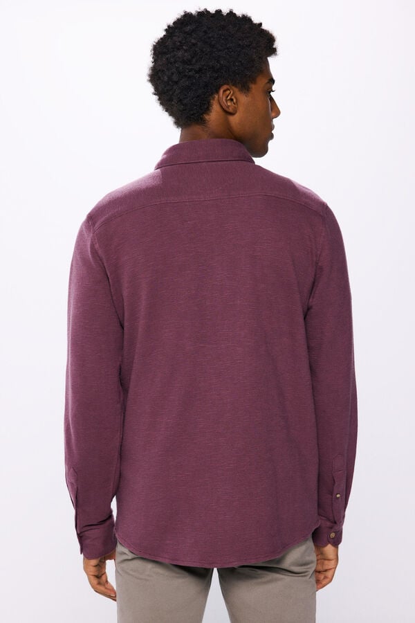 Springfield Rustic jersey-knit shirt deep red