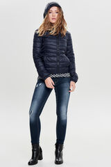 Springfield Quilted hooded puffer jacket plava