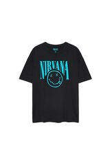 Springfield T-Shirt Nirvana-Print schwarz