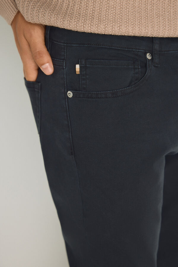 Jack & Jones Cotton slim trousers black