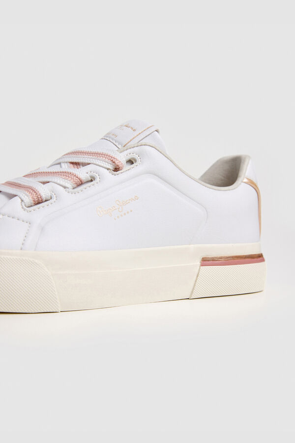 Pepe Jeans Platform trainers with logo blanc