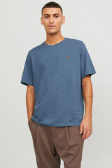 Jack & Jones T-shirt b&aacute;sica regular fit azul
