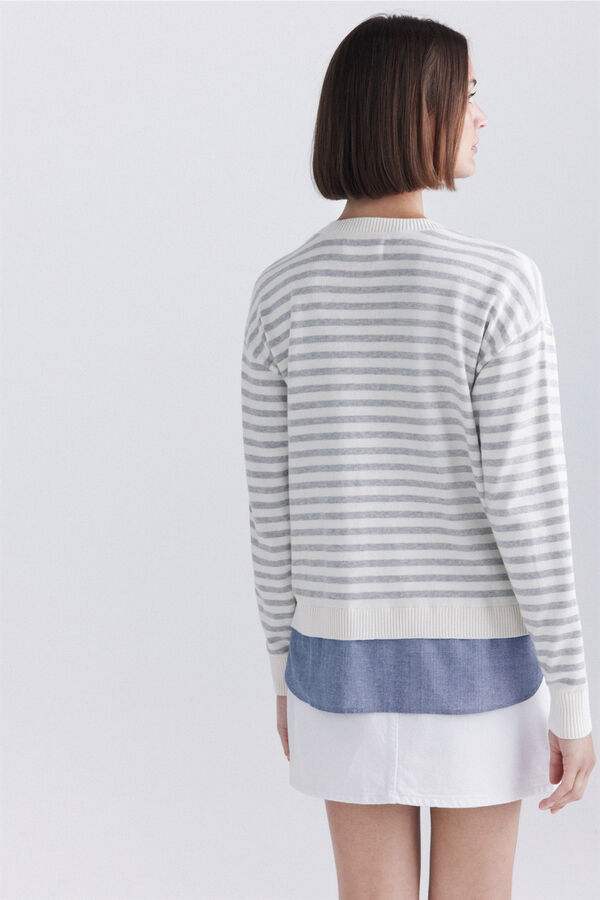Springfield Fine two-material jumper grey