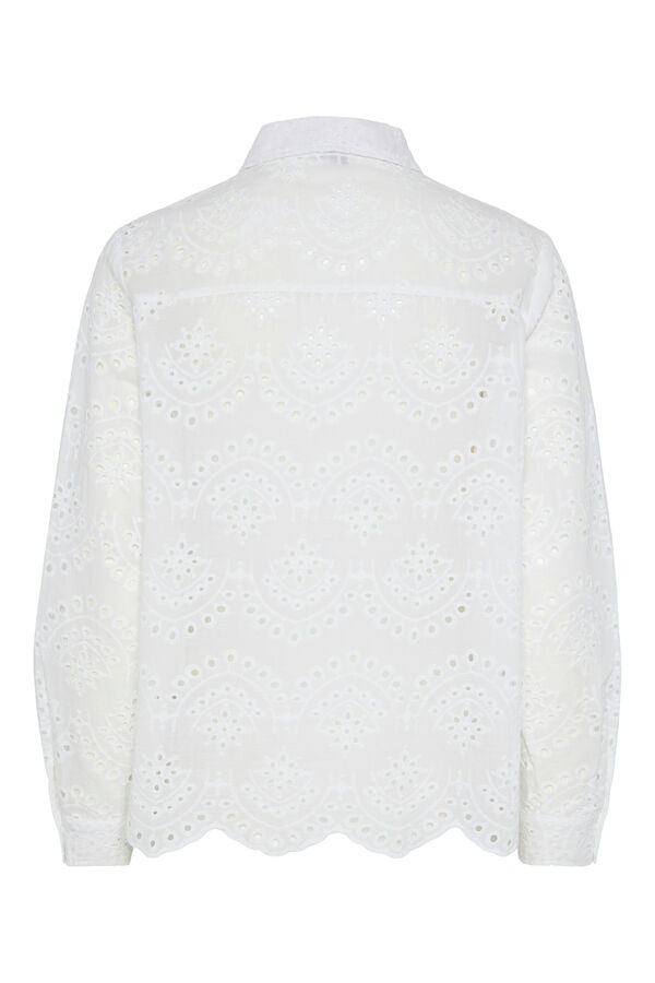 Pieces Camisa troquelada blanco