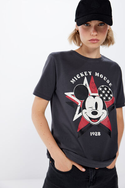 Springfield „Mickey Mouse USA” póló szürke