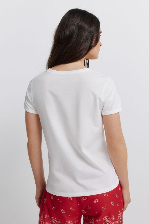 Springfield Cotton short sleeve T-shirt "cowgirl" brown