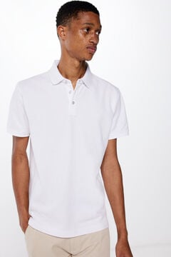 Springfield Polo majica od pikea slim kroja bijela