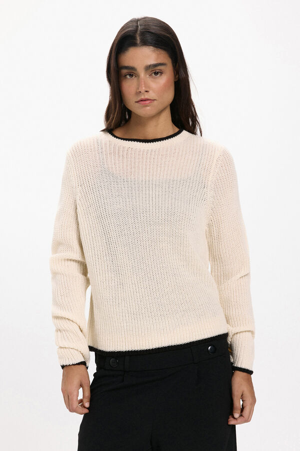 JDY Round neck jumper white