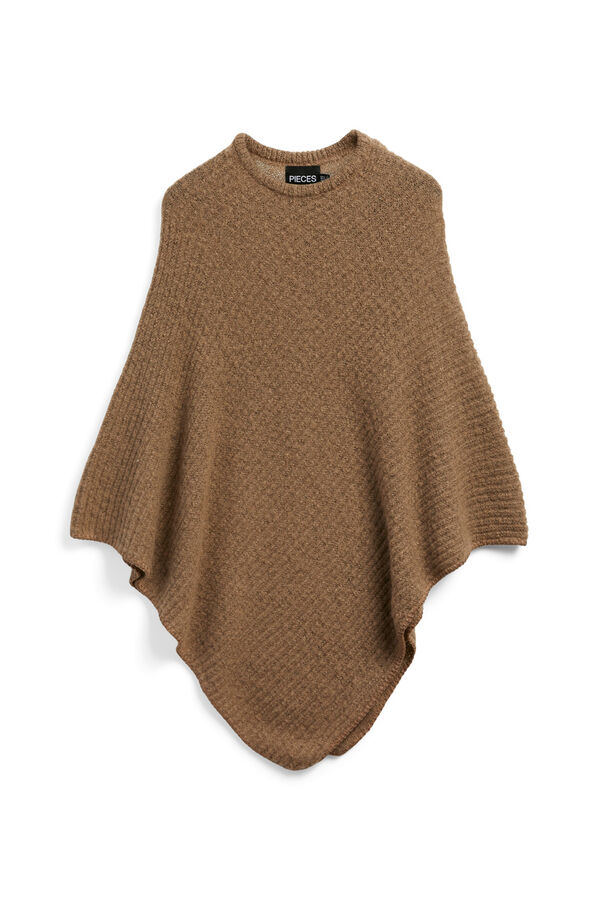 Pieces Poncho with structure nude