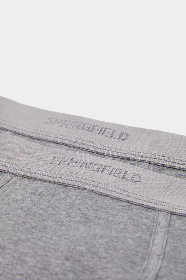 Springfield Lot 2 slips basiques coton gris