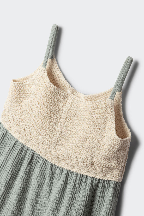 Springfield Kids Robe d&eacute;tails crochet fille vert