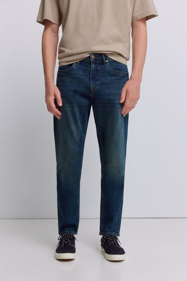 Springfield Overtinted slim fit jeans blue