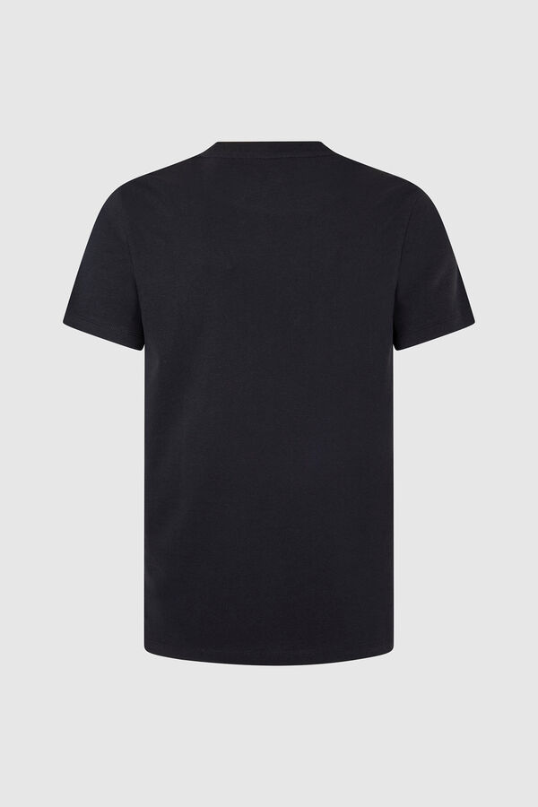 Springfield Slim fit logo print T-shirt black