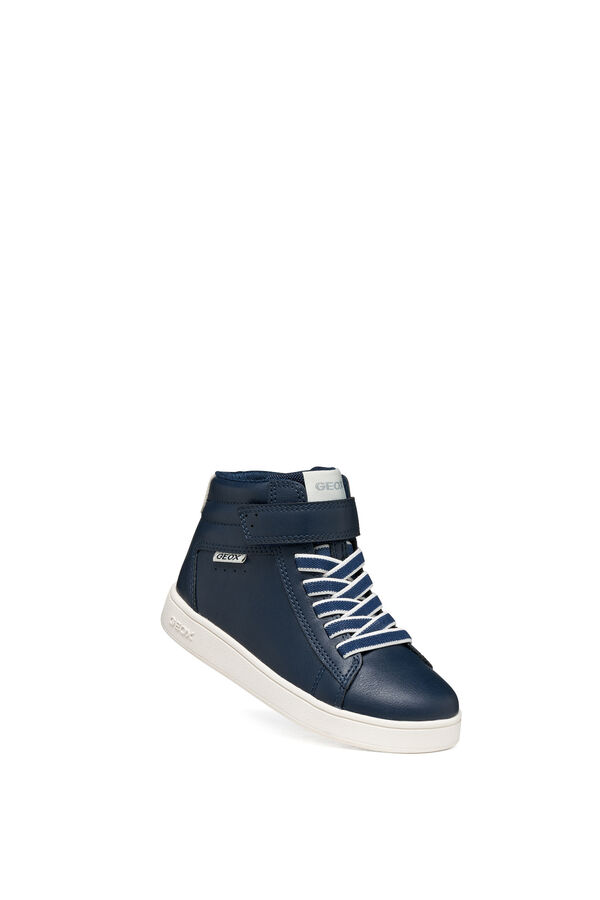 Geox Faux leather trainers blue