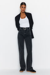 Trendyol Cal&ccedil;a jeans masculina comum cinzento