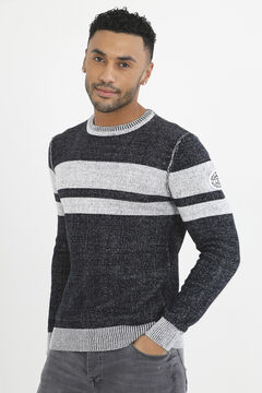 Springfield Striped knit jumper navy