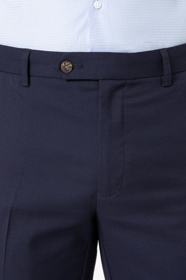 Celopman Birdseye suit trousers blue