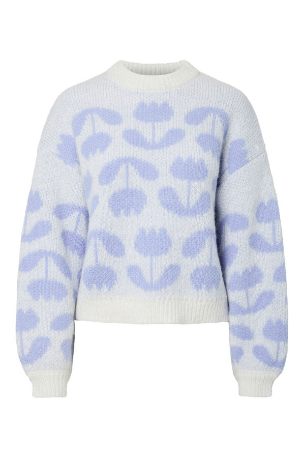 Pieces Floral print round neck sweater printed