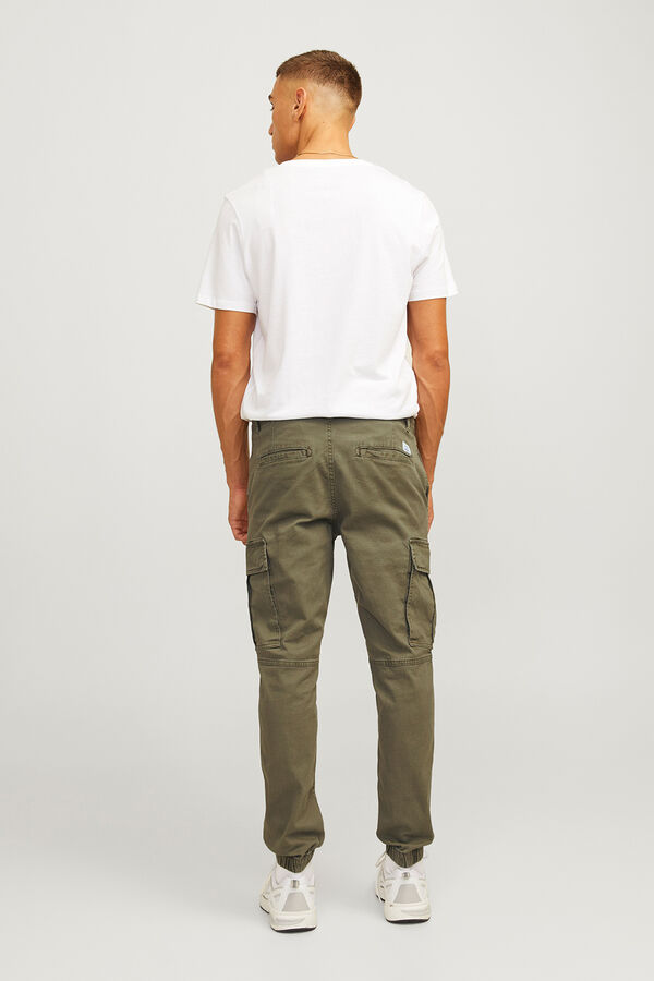 JJ REBEL Pantal&oacute;n cargo slim fit verde
