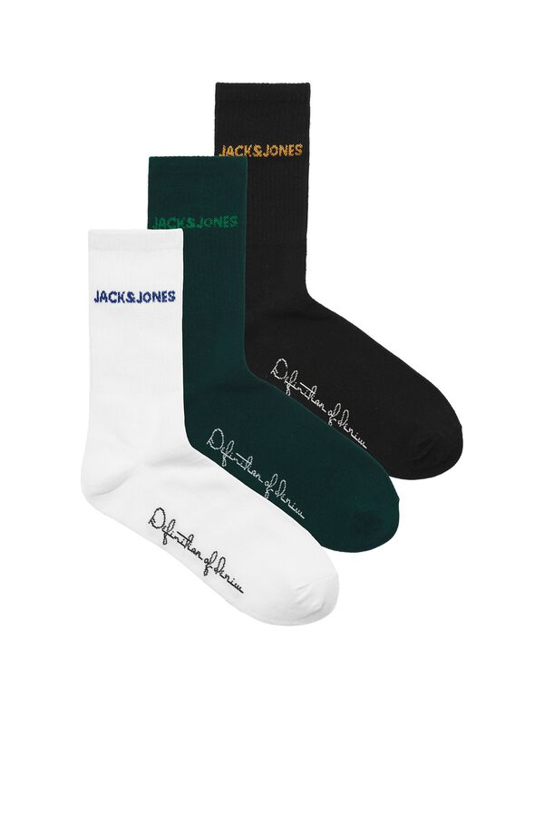 Jack & Jones Junior Pack of 3 cotton socks black