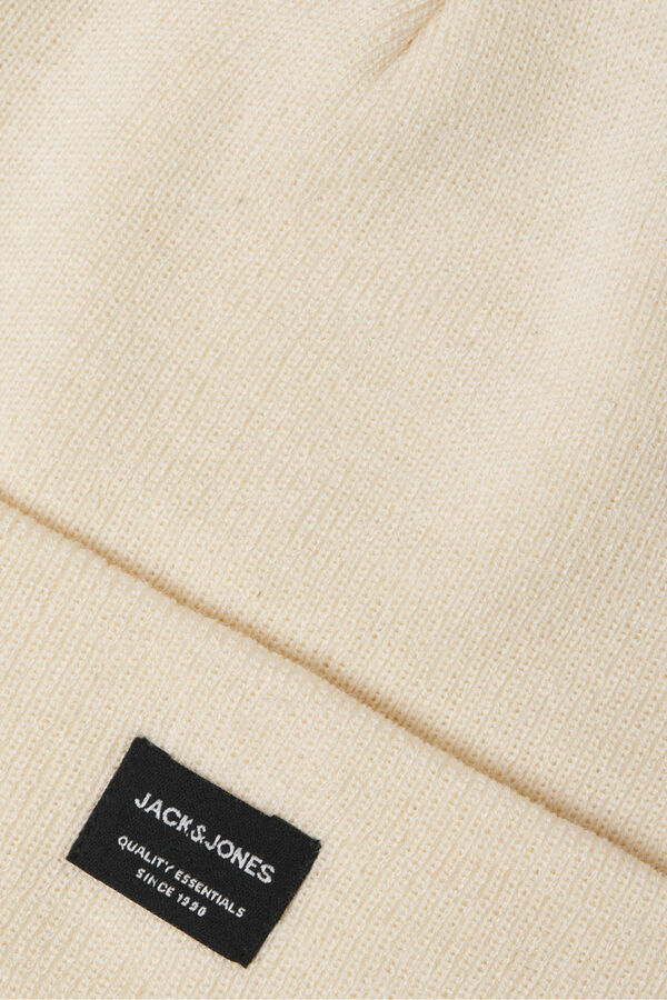 Jack & Jones Jersey-Knit beanie white