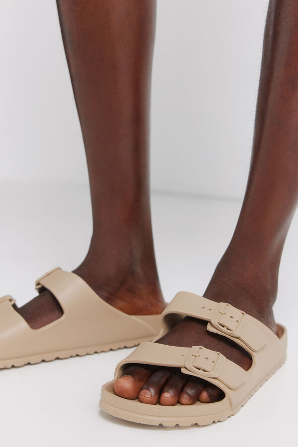 Springfield Rubber buckle sandal brown