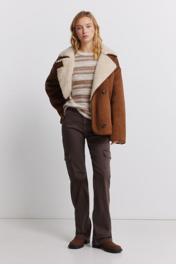 Springfield Cotton cargo trousers maro