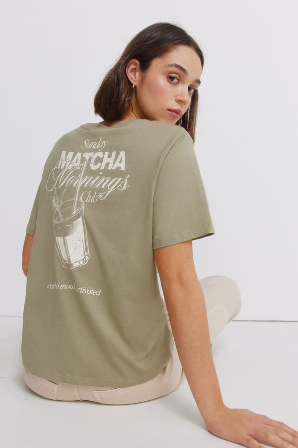 Springfield Short-sleeved T-shirt Le caf&eacute; beige