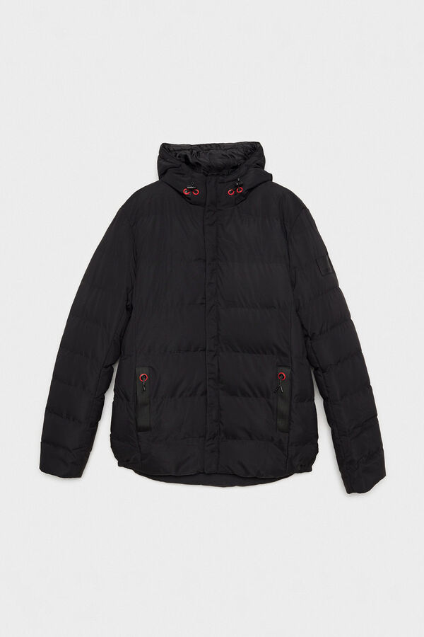 Inside Parka Con Capucha negro