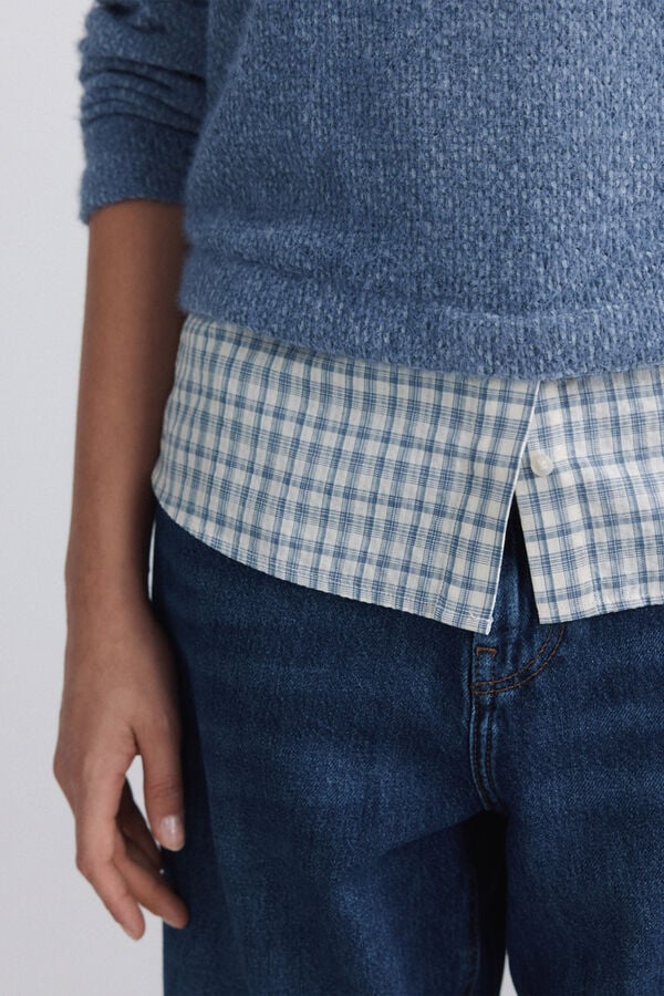 Springfield Fine two-material jumper blue