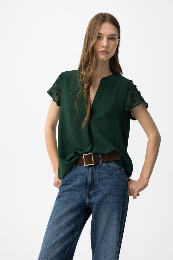 Tiffosi Blusa manga corta verde