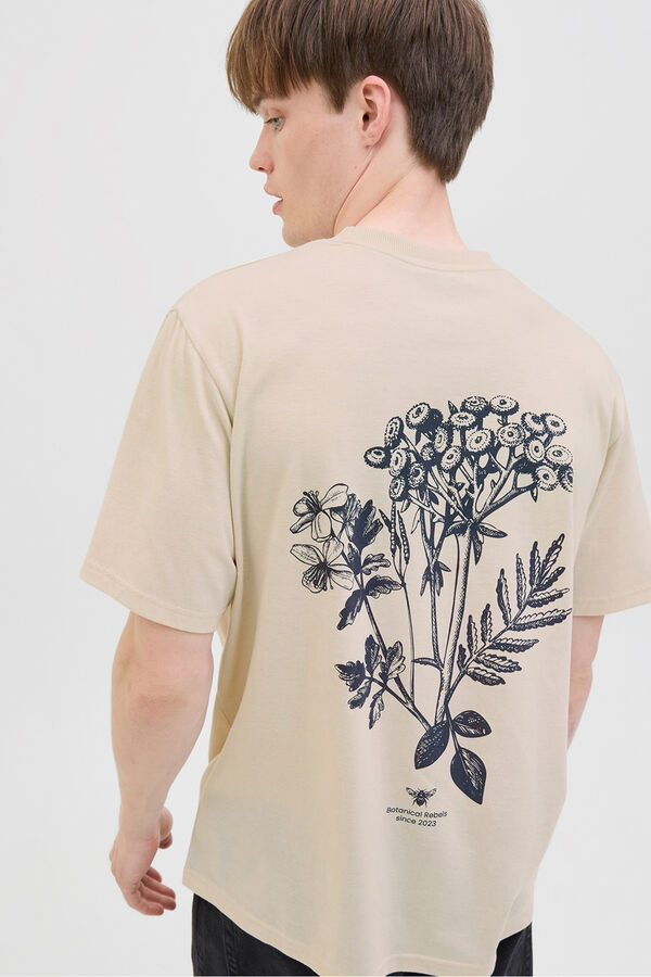 JJ REBEL T-Shirt mit R&uuml;ckenprint Grau