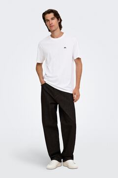 Only & Sons Kurzarm-T-Shirt bestickt