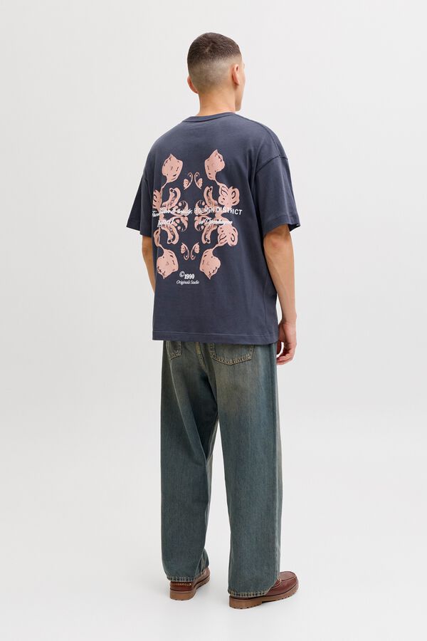 Jack & Jones Camiseta loose algod&oacute;n gris