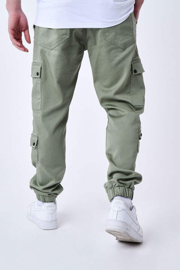 Project X Paris PANTAL&Oacute;N CARGO MULTI BOLSILLOS verde