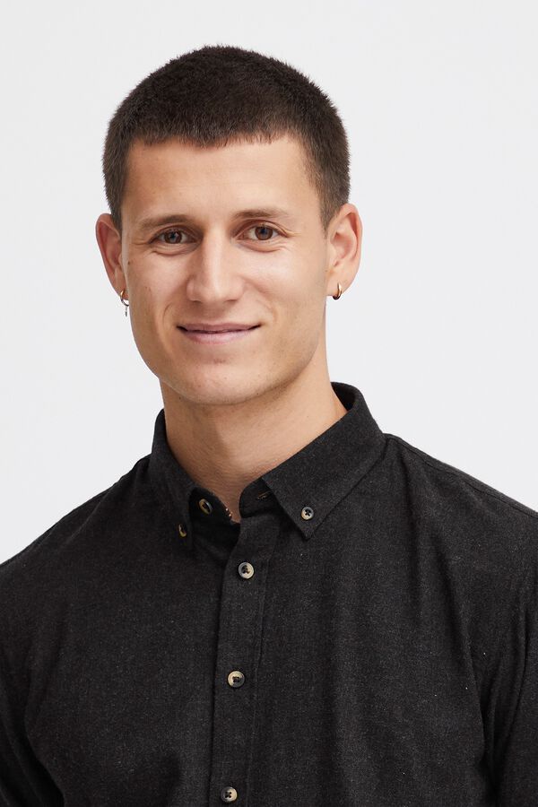Blend Cotton long sleeve shirt black