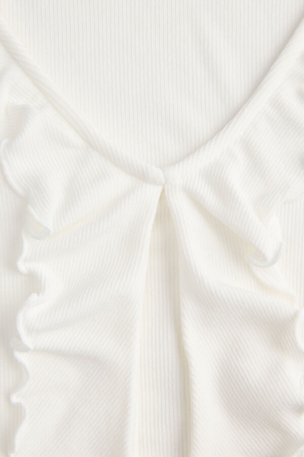 Jack & Jones Girl Asymmetric long sleeve top white