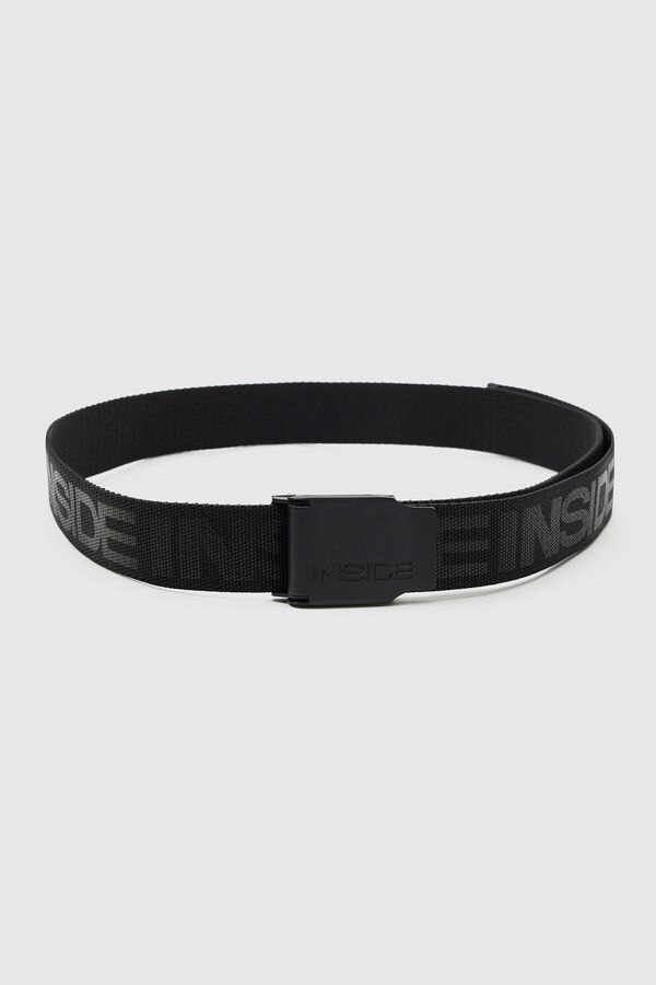 Inside Canvas belt with logo black