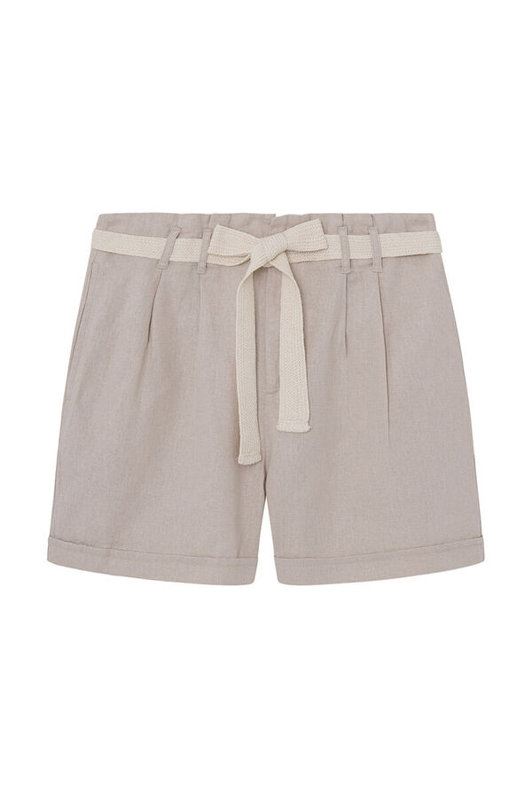 Springfield Linen belted shorts stone