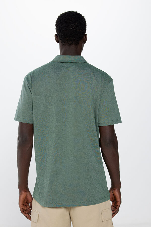 Springfield Poloshirt Streifen Regular Fit grün