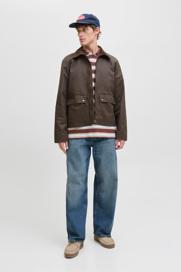 Jack & Jones Cazadora cuello pana marr&oacute;n