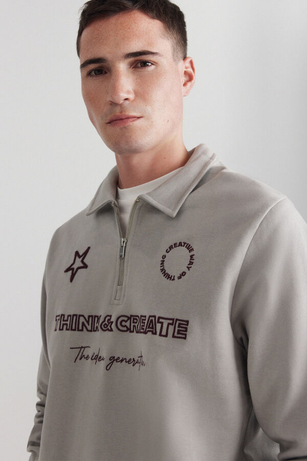 Springfield Think & Create polo sweatshirt grey