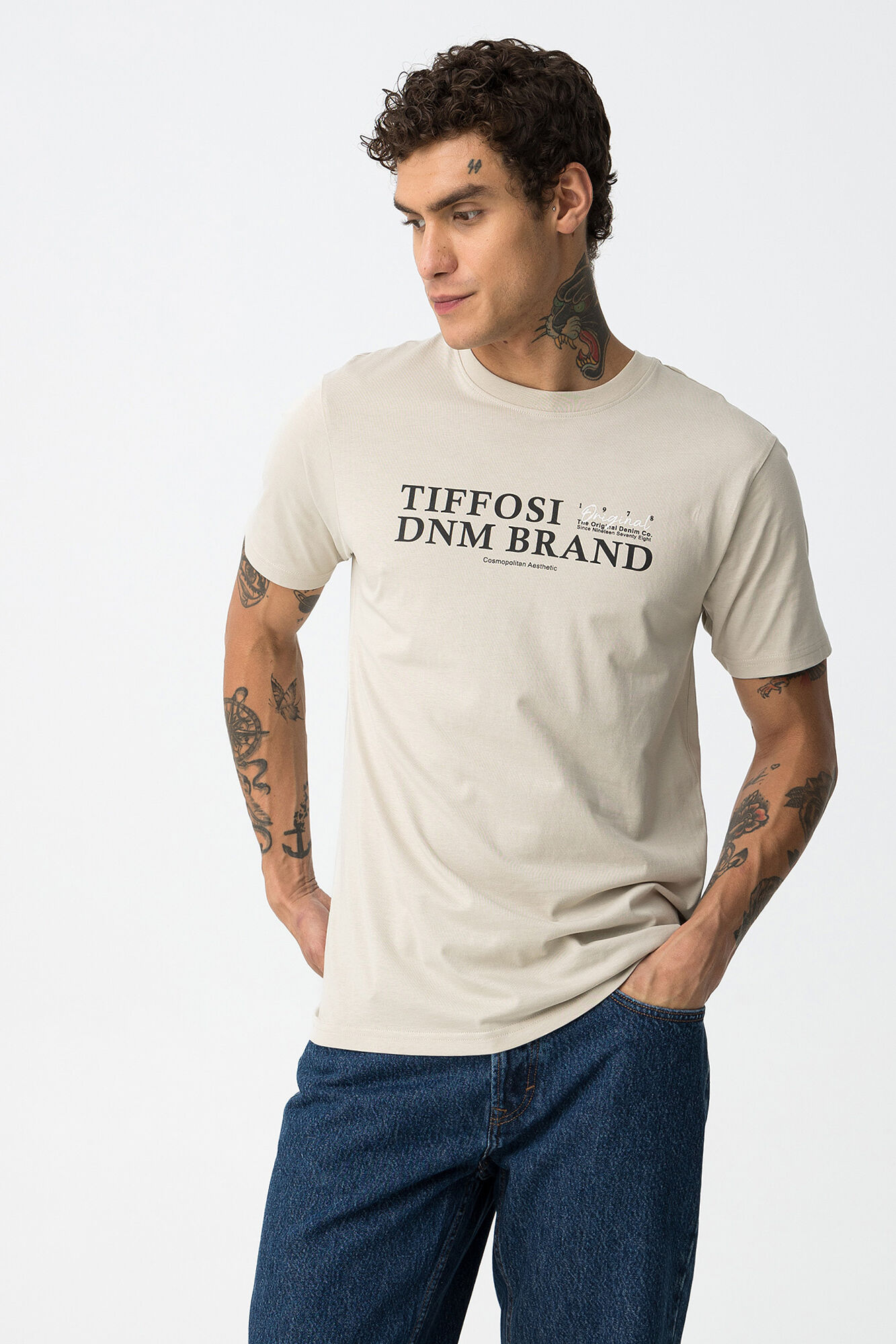 Tiffosi T-shirt de algod&atilde;o estampada