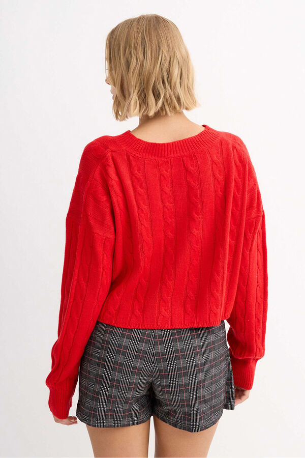 Inside Skort Jacquard Botones negro