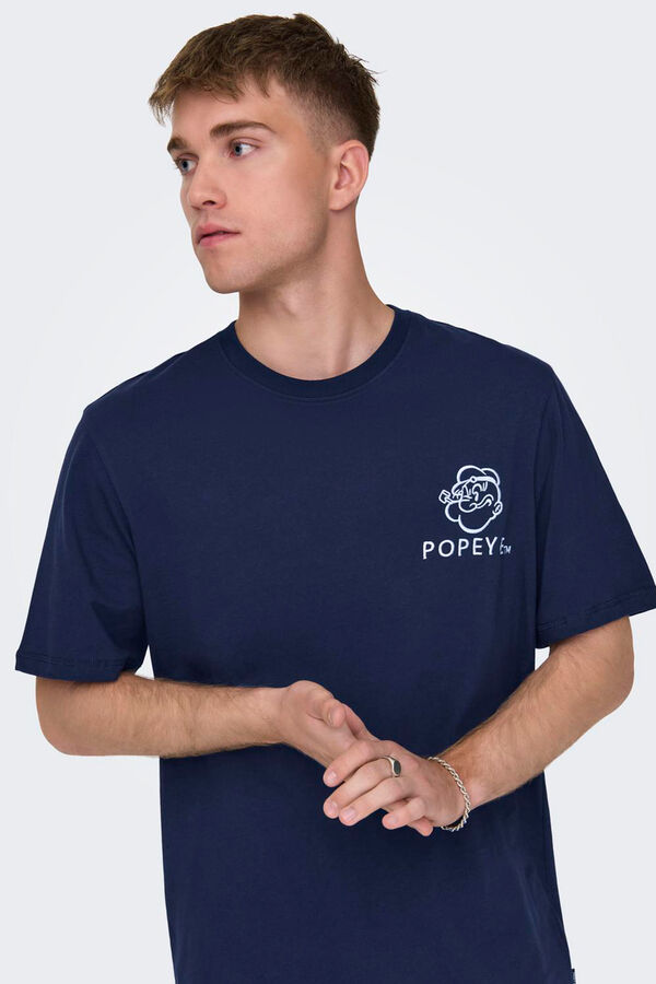 Springfield Popeye short sleeve T-shirt navy