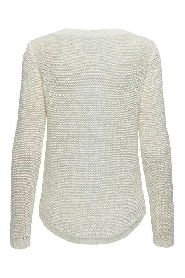 JDY Round neck jumper white