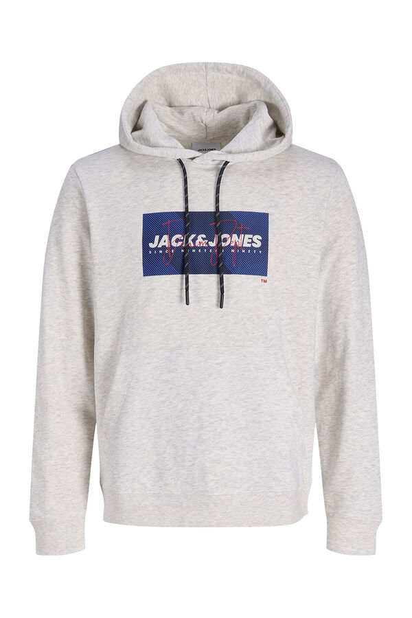 Jack & Jones Sudadera con capucha logo blanco
